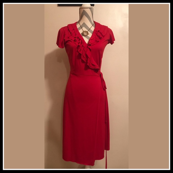 Dresses & Skirts - Cute & Casual Red wrap dress Small